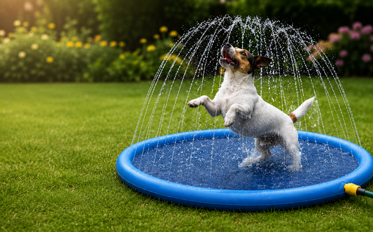 Sprinkler Dog Splash Pad – Foldable Outdoor Cooling Water Play Mat for Dogs