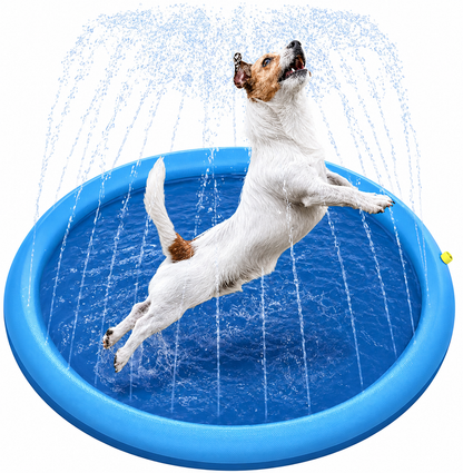 Sprinkler Dog Splash Pad – Foldable Outdoor Cooling Water Play Mat for Dogs