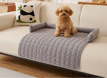 Waterproof Quilted Pet Sofa Cover – Non-Slip Dog & Cat Couch Protector with Bolster Sides