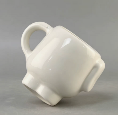 Cute Animal Ceramic Mug Set – 3D Embossed Coffee Cups (Set of 2)