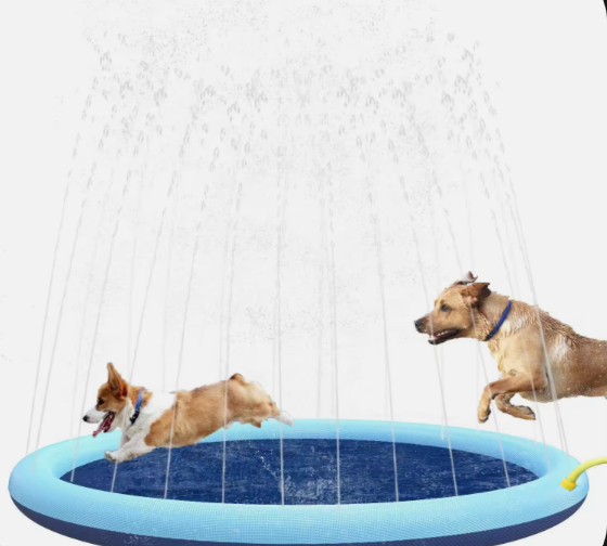 Sprinkler Dog Splash Pad – Foldable Outdoor Cooling Water Play Mat for Dogs