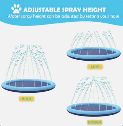 Sprinkler Dog Splash Pad – Foldable Outdoor Cooling Water Play Mat for Dogs