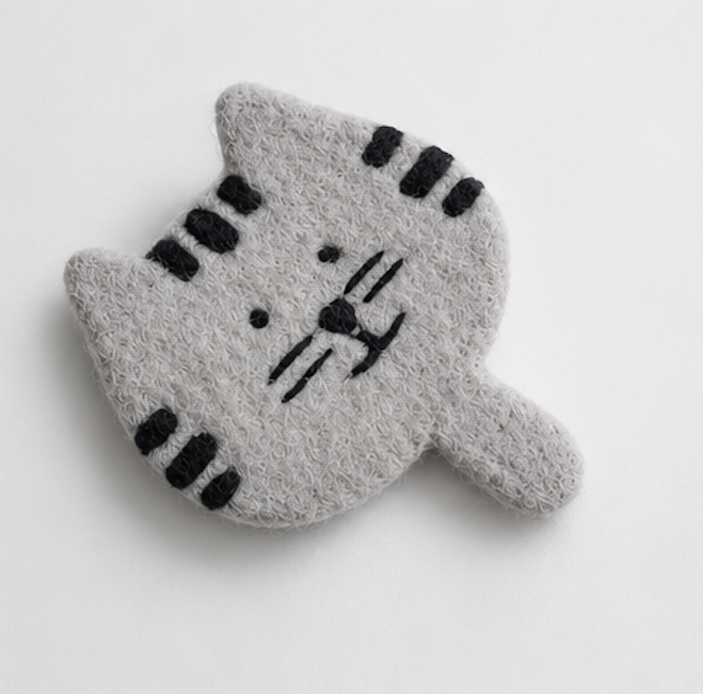 Felt Cat Coasters – Cute Wool Drink Coasters | Set of 5 Cat-Themed Table Protectors