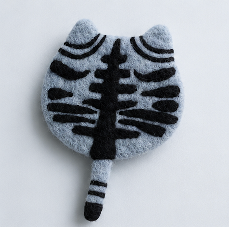 Felt Cat Coasters – Cute Wool Drink Coasters | Set of 5 Cat-Themed Table Protectors