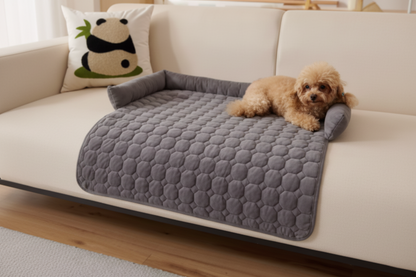 Waterproof Quilted Pet Sofa Cover – Non-Slip Dog & Cat Couch Protector with Bolster Sides