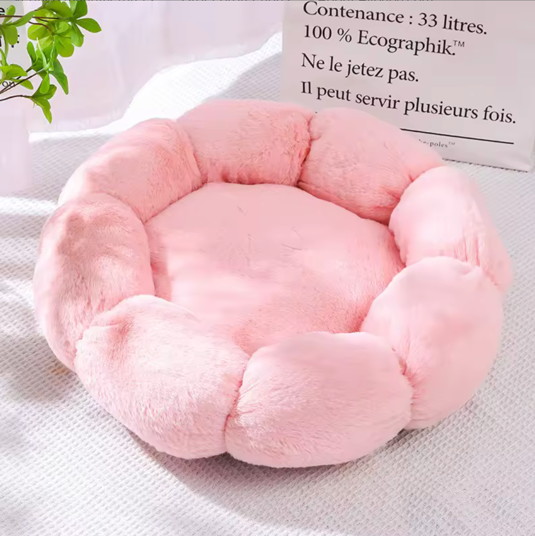 Plush Calming Donut Cat Bed – Ultra Soft Round Pet Nest for Cats & Small Dogs