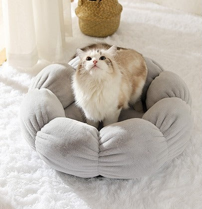 Plush Calming Donut Cat Bed – Ultra Soft Round Pet Nest for Cats & Small Dogs